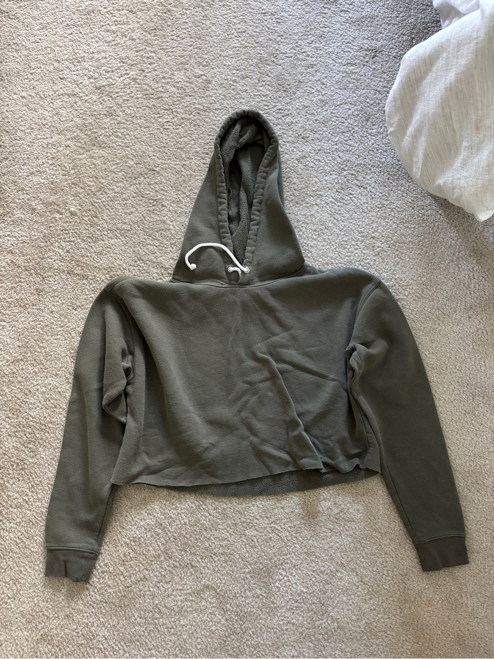 wild fable Olive Cropped Fleece Hoodie